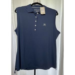 Peter Millar Womens Shirt NWT Medium XL Performance Golf UPF 50 Polo Top Buttons